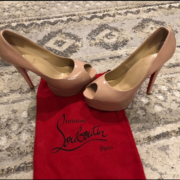 Christian louboutin Nude Platform Peep Toe Pumps - Picture 7 of 15
